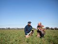 Farmer talking with agronomist